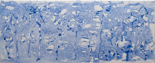 El azul de david, abstract painting by Jayo