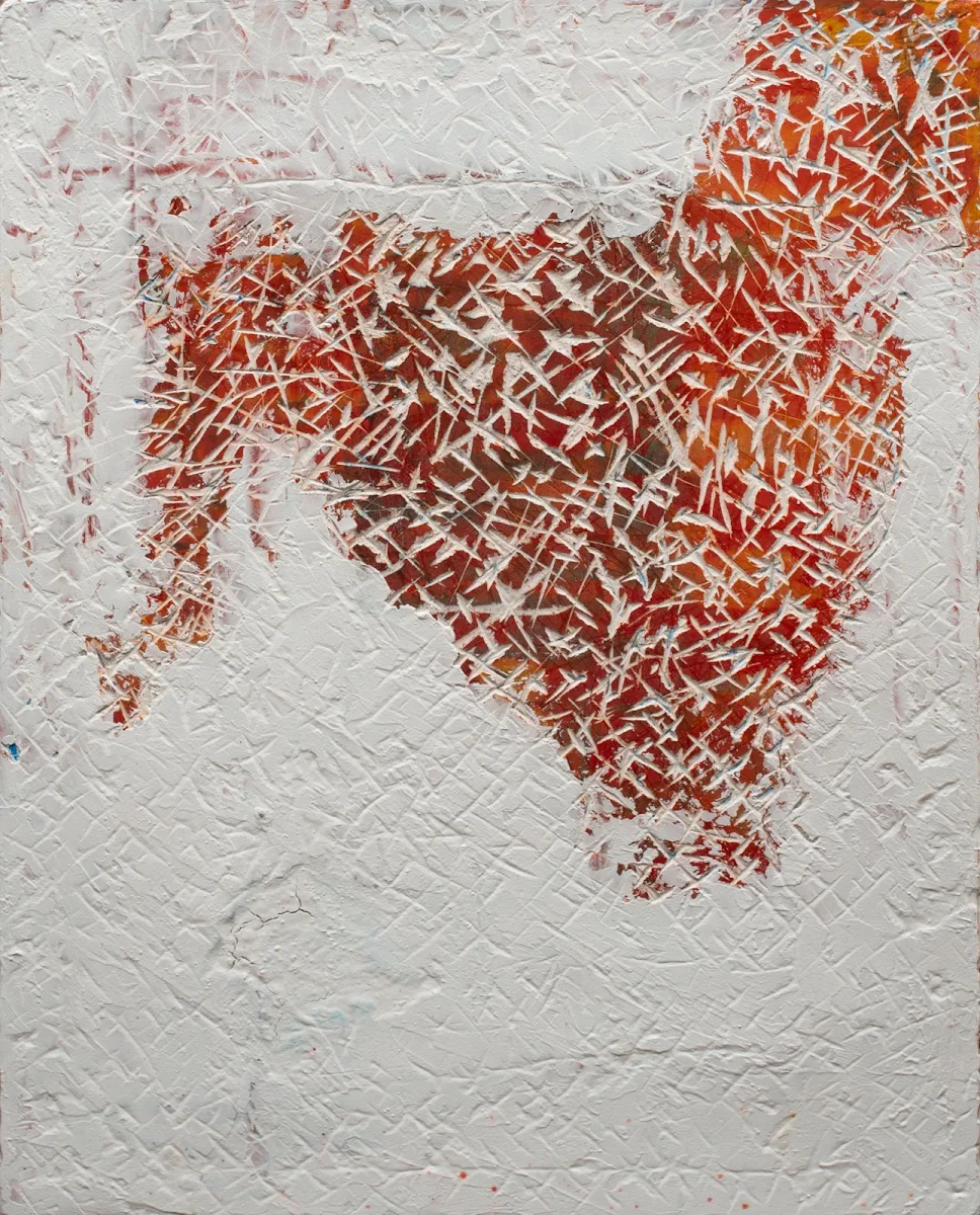 Pájaros en mi cabeza, abstract painting by Jayo: Acrylic on canvas, 30 × 40 cm