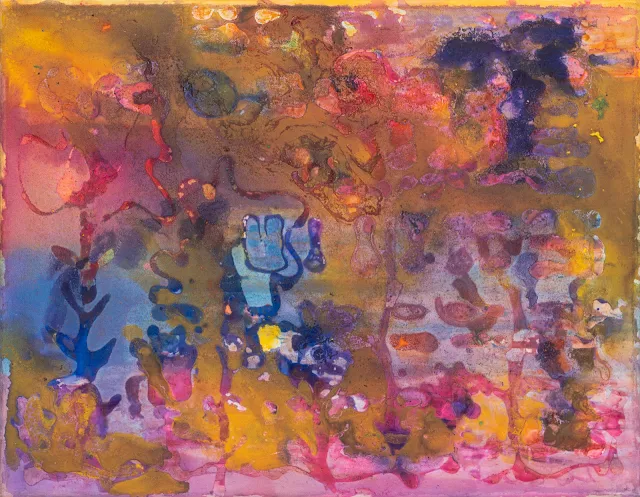 Flores, abstract painting by Jayo
