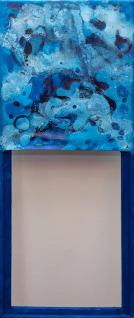 Mares azules y vacíos, abstract painting by Jayo