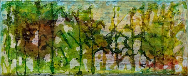 Árboles plantados, abstract painting by Jayo