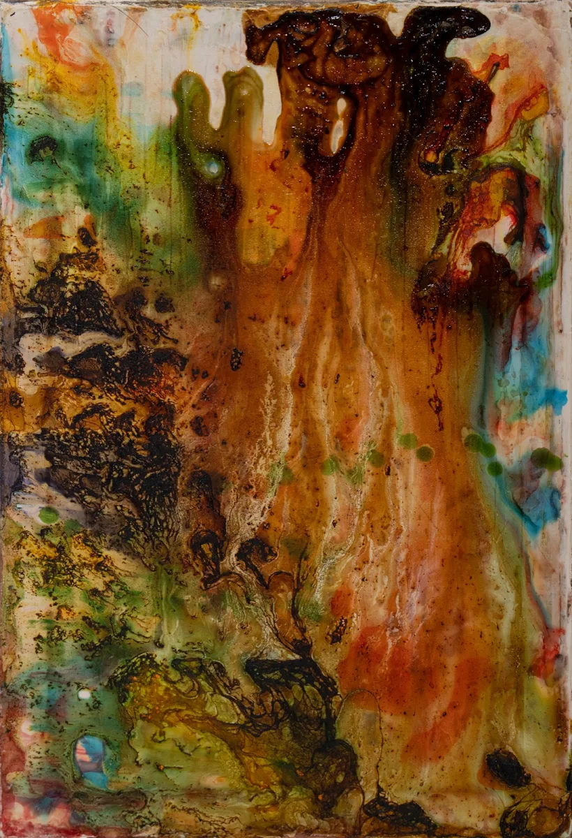 La nada en llamas, abstract painting by Jayo