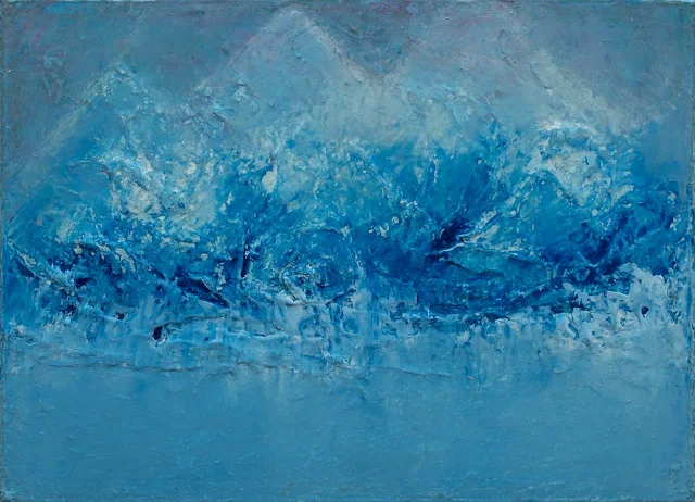 El helado azul, abstract painting by Jayo