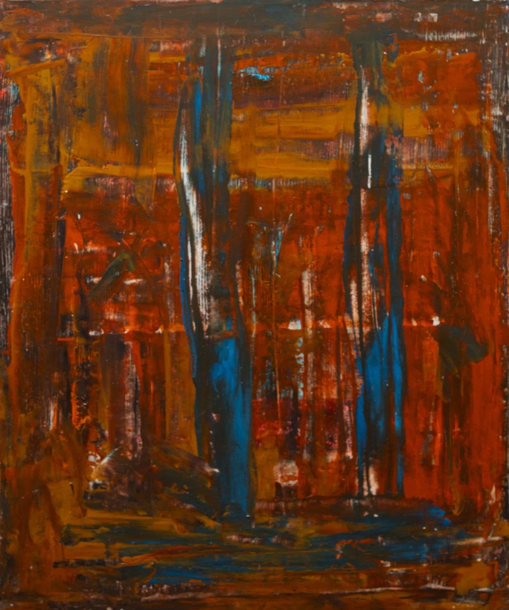 África, abstract painting by Jayo: Mixed media (acrylic and oil) on canvas, 40 × 50 cm