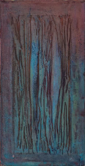 Árboles en azul, abstract painting by Jayo