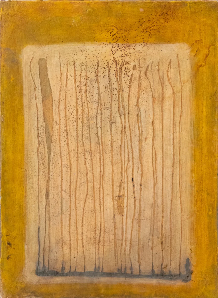 Bosque de otoño, cuadro abstracto de Jayo, 25 × 35 cm