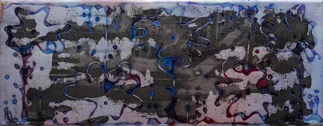 Flores y oscuros, abstract painting by Jayo